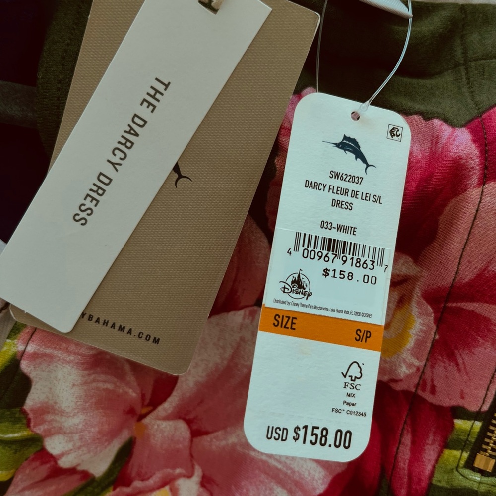 Tommy Bahama Darcy Fleur Dress - Pink and Green Floral from Disney Aulani - Picture 7 of 8
